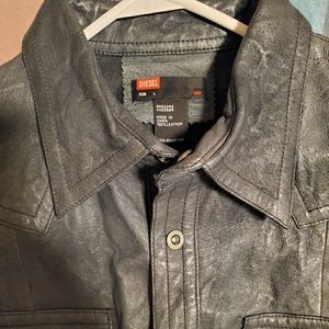 Diesel leather shirt jacket
